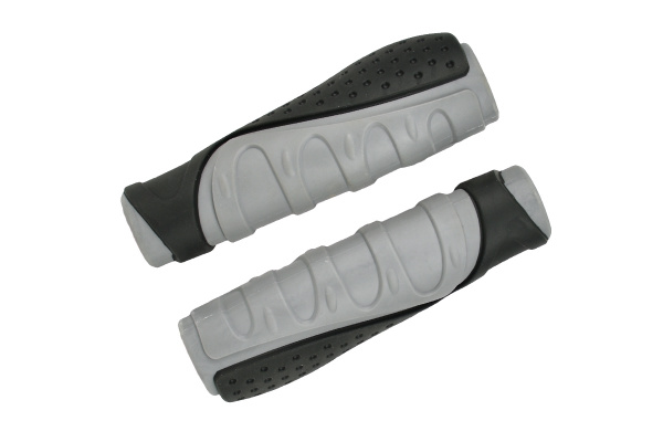 Грипсы MTB HL-G301 130mm, эргономические, резина, черно-серые